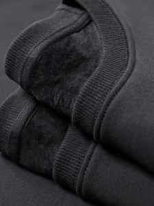 Heavy Weight Pure Cotton 420G Sweatshirt Mens and Womens Couple Pullover Long Sleeves T-shirt Thickened plus Silver Fox Velvet round Neck Sports Outwear