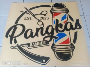 STICKER PANGKAS RAMBUT/BABAER SHOP UKURAN 60X66CM