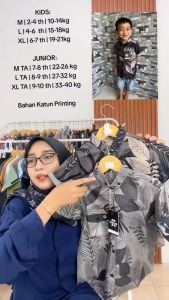 R016 Kemeja Motif Anak Laki Laki Lengan Pendek Bisa Pilih Warna dan Ukuran Ready usia 2-10 Tahun COD