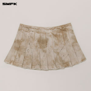 SMFK | Handmade Plaid Mini Skirt Brown