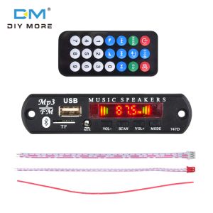 diymore Bảng Mạch Giải Mã MP3 9V 12V BT 5.0 Bảng Mạch Giải Mã MP3/WMA/WAV/FLAC/APE Không Mất Dữ Liệu USB AUX SD FM Mô-đun Hiển Thị Màu Màn Hình