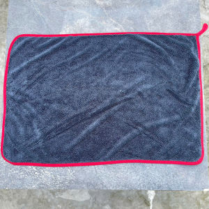 COMBO 3 KHĂN LAU XE Máy Xe Ô tô SUPERFINE FIBER VIỀN ĐỎ 40x40 30x60 40x60 Cao Cấp Dày Thấm Hút Vệ Sinh Nhà Cửa