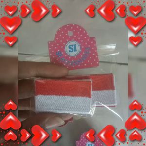 BADGE Bordir merah putih Bordir bijian