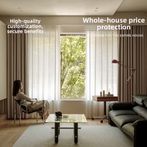 Antibacterial Thermal Insulation UV Protection Blackout Custom Curtain