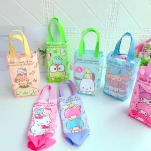 Túi đựng bình giữ nhiệt túi vải canvas túi đựng bình nước họa tiết hoạt hình dễ thương - Life Style 4U