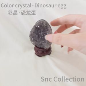 【SNC】<彩晶·恐龙蛋> 风水摆件品 办公司书桌家里 聚财聚气<Colored Crystal·Dinosaur Egg>