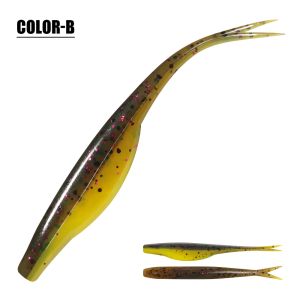 Spinpoler Split Tail TPR Floating Soft Fishing Lure 7cm Dropshot Swimbait Jerk Bait River Sea Baitfish River Stream Ice Pesca