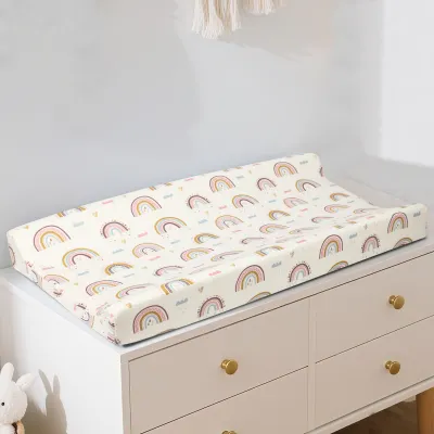 Insular | Pure Cotton Cushion Reusable Cartoon Changing Pad Cover Printing Design Material Baby Breathable Diaper Pad Sheets Cover 1-3Y