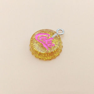 10 Chiếc Lấp Lánh Nhựa Hạt Charm Mặt Sau Dẹt 16 Mm Cho DIY Làm Đồ Trang Sức-Bông Tai Vòng Cổ Móc Khóa Mặt Dây Phụ Kiện