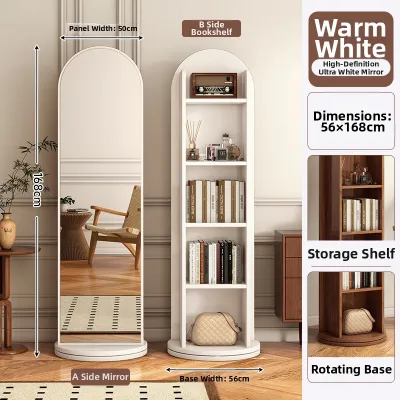 HD Rotatable Storage Moving Full Length Mirror
