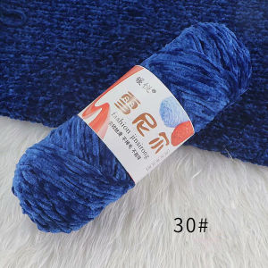 5Pcs Christmas Colorful Chenille Yarn Velvet Yarn Warm Soft Knitting Crocheting Sewing Thread DIY Scarf Sweater Gloves Handbags