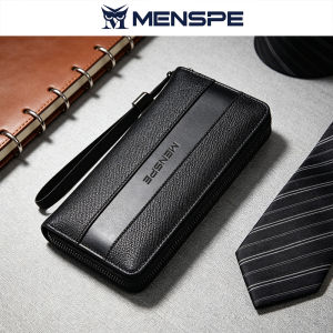 MENSPE Mens Long Wallet PU Long Wallet Multi-Functional Wallet Large Capacity Purse Multi-Card Position ID Credit Cards Holders Coin Pouch PU Leather Coin Bag Business Wallets