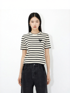 Dazzle | Áo Thun Phong Cách Hải Quân Có Sọc Ở Tay