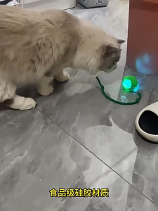 Mainan Bola Tali Led Interaktif Kucing Anjing Putar 360° Mainan hewan Peliharaan Smart Rotating Ball