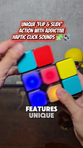 OOSDE Magic Cube Fidget Toy Musical Toys for Kid Rubiks Cube Light Toys for Kids 4 Modes