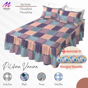 Sprei Rumbai 180x200 Promo Murah King Size 2 Sarung Bantal 2 Sarung Guling