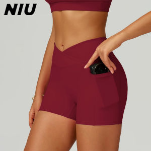 High-Waist Yoga Shorts Tight-Fit Running Pants Outdoor Cycling Sports Shorts Breathable Quick-Dry Moisture-Wicking Nylon Shorts