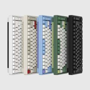 Womier Green SK75 75% Tri-Mode Aluminum Alloy Shell Hot Swap Gaming Mechanical Keyboard RGB Wireless Gasket Mounted Keyboard