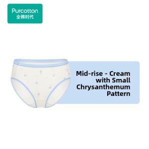 Purcotton | High Waist Printed Color-blocked Womens Panties