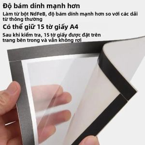 Bộ 5 Từ Poster Màn Hình Bộ Khung A4/A5/A6 Tự Dán Hình Ảnh Nghệ Thuật Dán Tường Cao Su Hiện Đại Nam Châm Giấy Chứng Nhận Khung