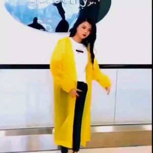 Jas Hujan Plastik EVA Raincoat Poncho terusan All Size Transparant Ringan Dewasa