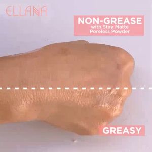 ELLANA Stay Matte Poreless Oil Control Powder with Kaolin Clay - 3-in-1 Prime & Set For Poreless Makeup Shine-Free Look