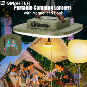 ESMARTER Rechargeable Camping Tent Strong Light with Magnet Portable LED Bulb Lamp Torch Work Maintenance Lighting with Hook