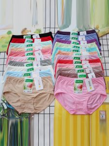 Comfortable Bamboo Fiber Modal Womens Mid-Waist Triangle Panties Boost Butt Lifting Simple Style Youth Suitable Underwear