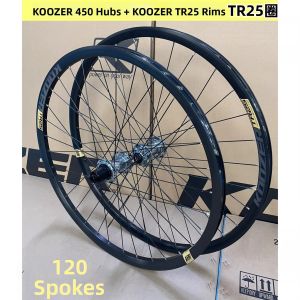 KOOZER | Mountain Bike Wheelset 450 Hub 120 Clicks TR25 Rim Quick Release Thru Axle