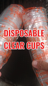 DWare 8oz [50pcs/pack] DISPOSABLE CLEAR PLASTIC CUPS juice buko fruits business party business food cart food