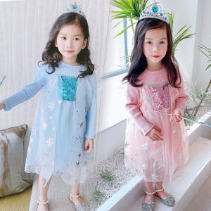 Đầm Công Chúa Elsa Mới Thu Cho Bé Gái