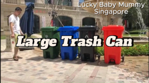 Large Outdoor Trash Bin with Wheels/100L120L Dustbin for Waste Sorting RecyclingCommercial Use / Lucky Home