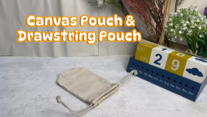Canvas Pouch Drawstring Birthday Gift Kanvas Beg Hadiah Murah Cetak Logo