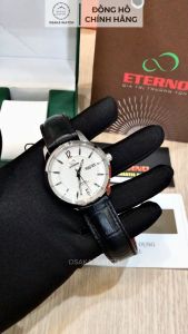 Đồng Hồ Nam ETERNO EM2002L Chính Hãng Kính Sapphire Máy Nhật Dây Da Chống Trầy Chống Nước Fullbox - Trắng