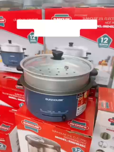 LẨU ĐIỆN 3.5L SUNHOUSE SHD4524 - Công suất 1300W Tích hợp xửng hấp tiện lợi Bảo hành chính hãng