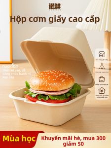 NUOXIAN | Hộp Đựng Takeout Bằng Sợi Giấy Dài 6-inch