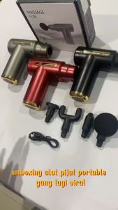KING Rlaxyoo Alat Pijat Elektrik otot kaku pegal Pundak Punggung Tangan tubuh Massage Gun Paha kaki.
