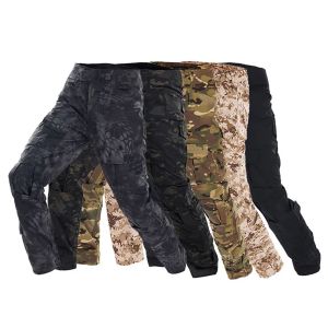 Men Tactical Sport Trousers Camo Workwear Cargo Pants Multicam Trekking Hunting Pants Outdoor Training Combat Pants Windproof