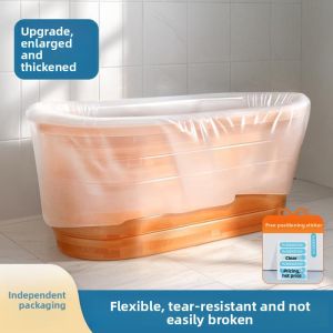 MONLEYTA | Disposable Thickened Plastic Bath Tub Cover Travel Hotel Bathtub Pool Separate Dirty Bath Bag For Bathtub Traveling