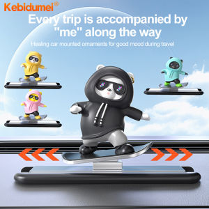 Kebigumei bảng điều khiển xe hơi trang trí trượt gấu trượt đồ trang trí tự động dễ thương di chuyển với lái xe phụ kiện nội thất phổ quát