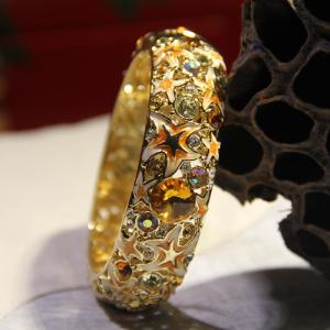 Yisheng | Vintage Cloisonne Gold Plated Bracelet