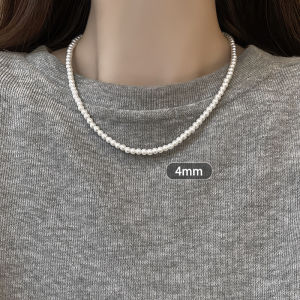 Shijia Pearl Necklace for Women Special-Interest Design Accessible Luxury Fancy Elegant Ni Ni Same Style Clavicle Chain Fashion Sweater Chain