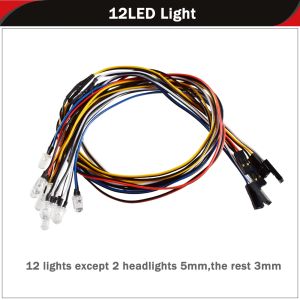 DUMBORC FZD Simulation Light Controller 12 LED System Kit for 1/10 1/8 RC Car On Road Truck Drift TAMIYA CC01 4WD Axial SCX10
