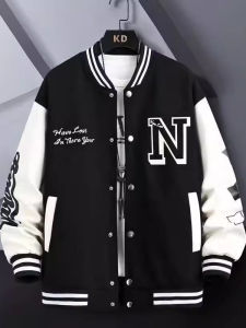 American Baseball Style Loose Jacket