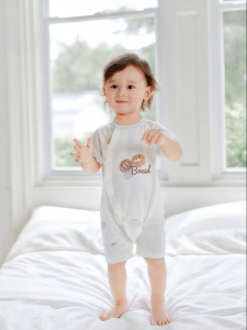 GURCOOC | Bộ Đồ Bé Mở Chỗ Dưới Cotton Thông Gió Cho Mùa Hè