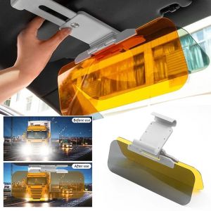 Car Sun Visor 2 IN 1 HD Anti Sunlight Dazzling Goggle Day Night Vision Driving Mirror UV Fold Flip Down For Clear View Visor