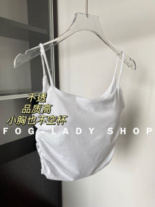 เสื้อกั๊กสายเดี่ยวสำหรับผู้หญิง ระดับกลาง ใส่ด้านนอกได้ ใส่ไปทำงานออกกำลังกาย ทรงเข้ารูป แขนกุด คอวี ทรงเข้ารูป