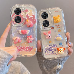 Casing OPPO A18 A38 A58 A78 NFC 4G Phone Case Hot New Design Cute Cartoon 3D Duck Rabbit Doll Cream Transparent Creative Silicon Soft Cover 2023