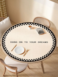 Tấm Trải Bàn Tròn Bằng Da Dày Chống Thấm Nước Chống Dầu Chống Bỏng Không Cần Giặt Mặt Bàn Làm Việc Tay Đệm