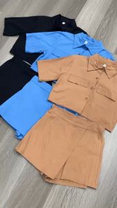 SV 6495 - Noriko Set | Silvervogue | Set Atasan dan Celana Rok Katun Pakaian Wanita